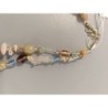 collier vintage double rang en perles de verre et quartz