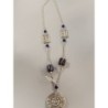 Sautoir métal + perles verres