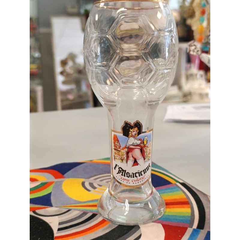 verre à bière ballon foot l'alsacienne sans culotte