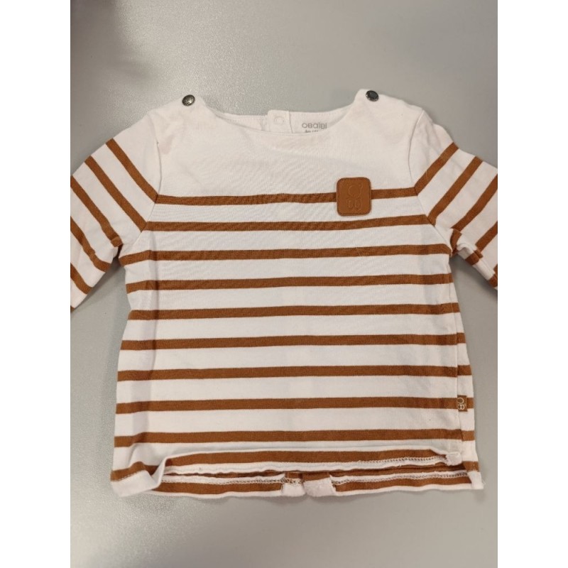 marinière obaibi 6 mois blanche beige