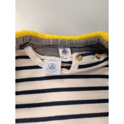 ensemble pull marinière + gilet sans manches petit bateau 12 mois