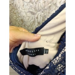 robe bleu marine dentelle angeleye taille 36-38 