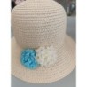 chapeau de plage 2 fleurs taille 55-56 cm