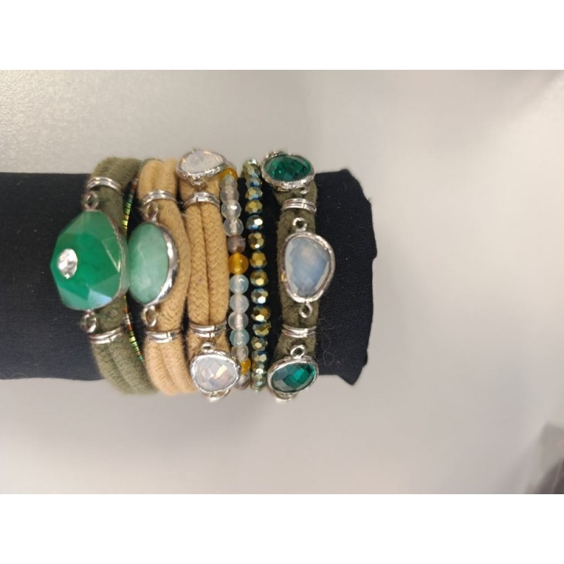 bracelet ipnaema vert manchette