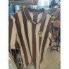 polo loto rayures brunes blanches vintage taille 5 vintage Loto