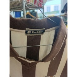 polo loto rayures brunes blanches vintage taille 5 vintage Loto