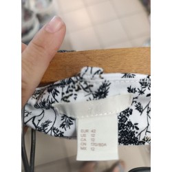pantalon d'été noir et blanc h&m taille 42