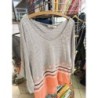 tshirt manches longues desigual rose gris taille M