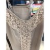 débardeur kaki dos croisés décoration dentelle taille s