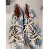 chaussures en toile et cordes bleu motifs tropicaux pointure 37
