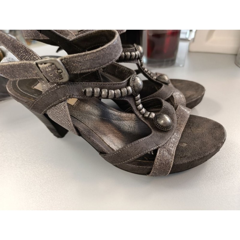 sandales talons gris fugitive francesco rossi pointure 36