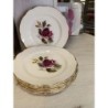 assiette plate Gien Chambord rose anglaise