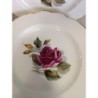 assiette plate Gien Chambord rose anglaise