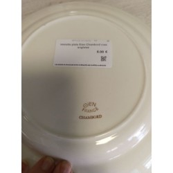 assiette plate Gien Chambord rose anglaise