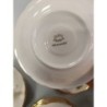 lot de 12 tasses + sous tasses vintages Gien Chambord rose anglaise