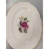 plat ovale vintage Gien chambord rose anglaise