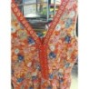 robe d'été jus d'orange fleurs orangées taille 1