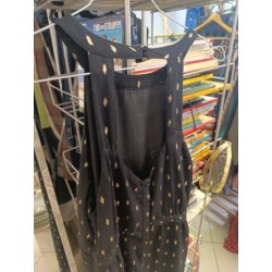 Longue robe noire pois dorée promod taille 36 