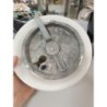 lampe vintage 1/2 sphère en opaline prête à poser