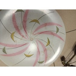 lampe plafonnier vintage 60' en verre prêt à poser