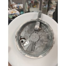 lampe plafonnier vintage 1/2 sphère opaline prête à poser grande