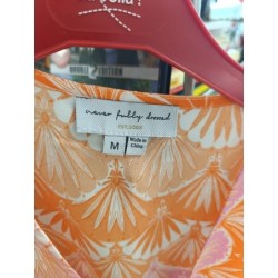 chemisier cache coeur sans manches couleurs orangés taille M