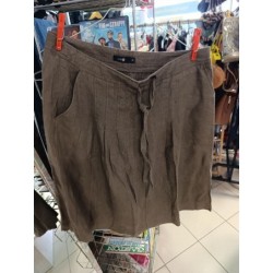 jupe en lin marron taille 42 