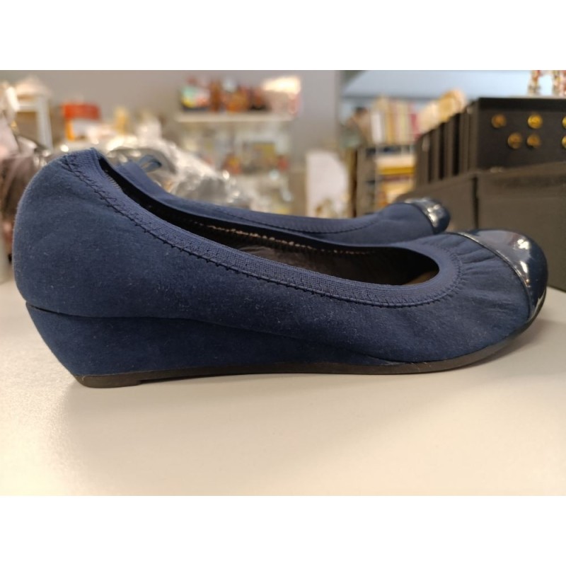 ballerine bleu marine légèrement compensées pointure 37