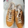 basket en cuir couleur caramel ajourées moran's pointure 39
