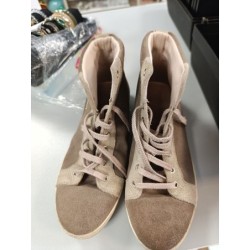 baskets montantes beiges étoile dorée pointure 37