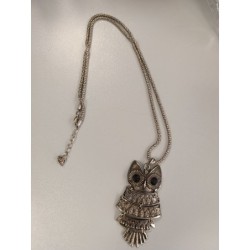 collier sautoir hibou