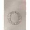 bracelet en quartz blanc perles à facettes