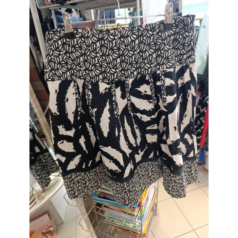jupe noire et blanche promod taille eu 38