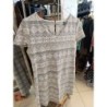 robe manches courtes blanches broderies dorées et noires Gerard Pasquier taille M
