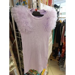 robe lila sans manches 5 ans