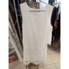 Robe blanche chic voile superposé bas dentelle blanche taille M