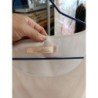 Robe blanche chic voile superposé bas dentelle blanche taille M