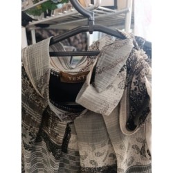 Robe sans manches légère Texto marron motif cachemire taille 36-38