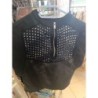 haut sans manches Zara noir et fleuris taille S