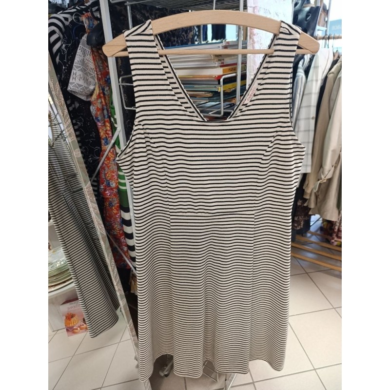Robe sans manches petites rayures marinière taille 42 