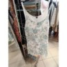 robe fine cotonnade terre de marin bleu turquoise blanche taille 36