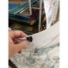 robe fine cotonnade terre de marin bleu turquoise blanche taille 36