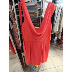 robe rose coraille col...