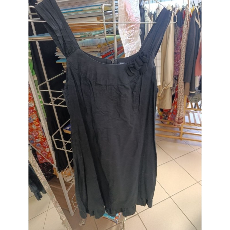 robe à bretelle noire coton terre de marins taille 36