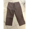 pantacourt marron broderies jacquline riu taille 42