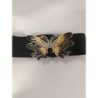 ceinture noire vintage élégant papillon 