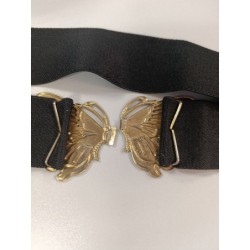 ceinture noire vintage élégant papillon 
