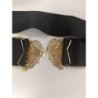 ceinture noire vintage élégant papillon 