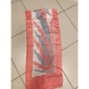 foulard écharpe en soie vintage rose et gris signé
