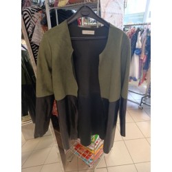 veste peau de pêche kaki et...